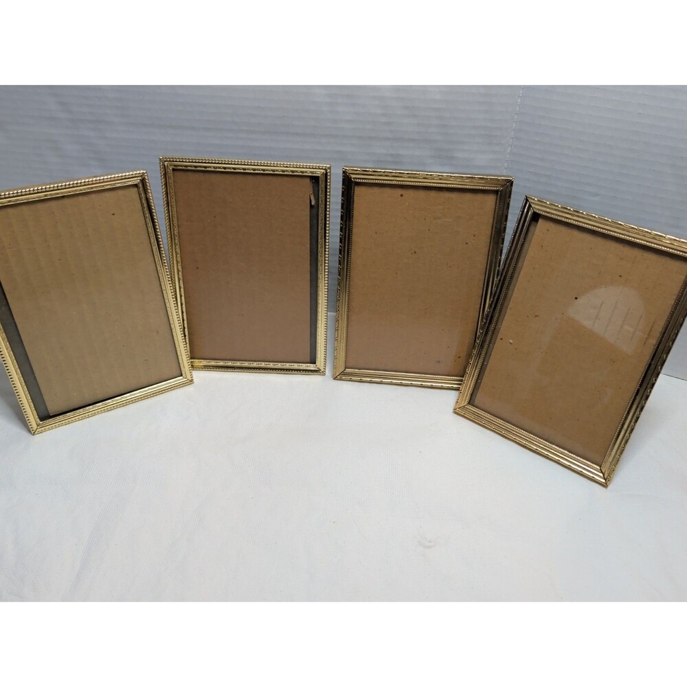vintage brass picture frame 5x7 MCM Lot Of 4